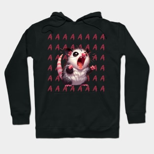 Adorable Possum screaming Hoodie